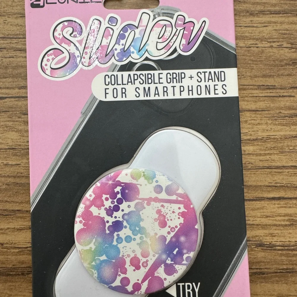 PopSocket Slider Collapsible Grip + Stand - Pink and Purple